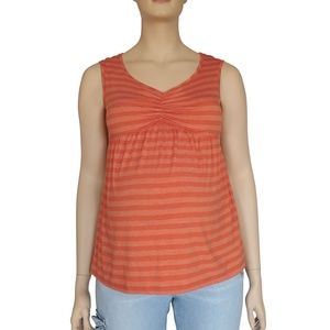 Large Two-Tone Orange Striped Motherhood Tank